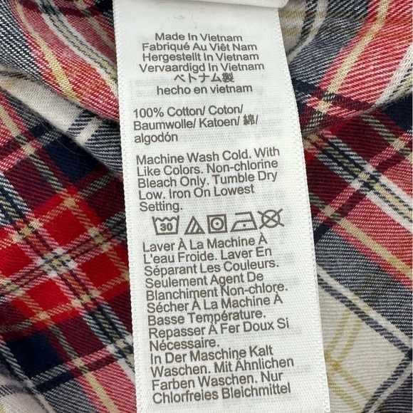 New J. Crew Factory Flannel Shirt in Boy Fit Size Small - Picture 6 of 7